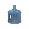 Botella (Jarra/Garrafón) carta azul transparente de 11.3 Litros (11.3L) / 3 galones (3 gal) de agua HOD con acabado de cuello de 55 mm y asa derecha para cierres a presión Delante